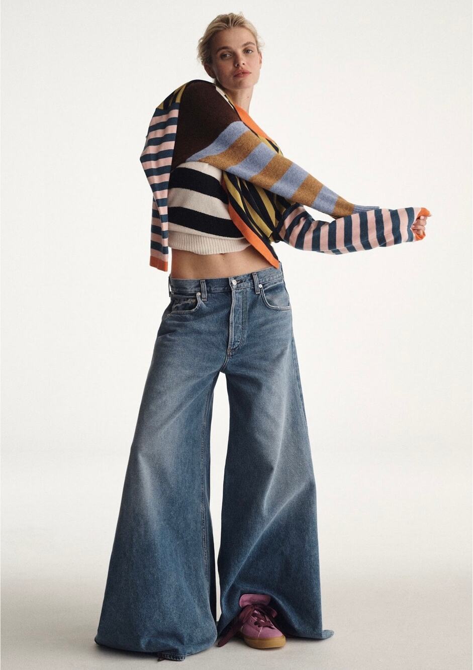 Citizens of Humanity Amari Ultra Wide Leg Jeans in Dweller Size 27